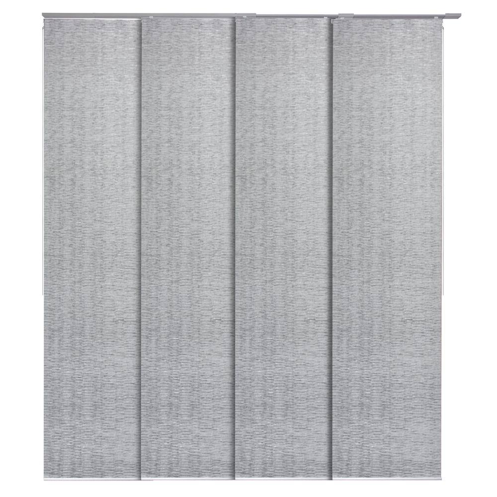 GoDear Design Munich Castle + 99.99% Blackout Adjustable Sliding Window Panel Track with 23 in. Slates Up to 86 in. W x 96 in. L