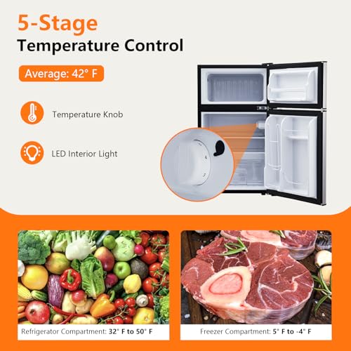 Zstar Mini Fridge with Freezer