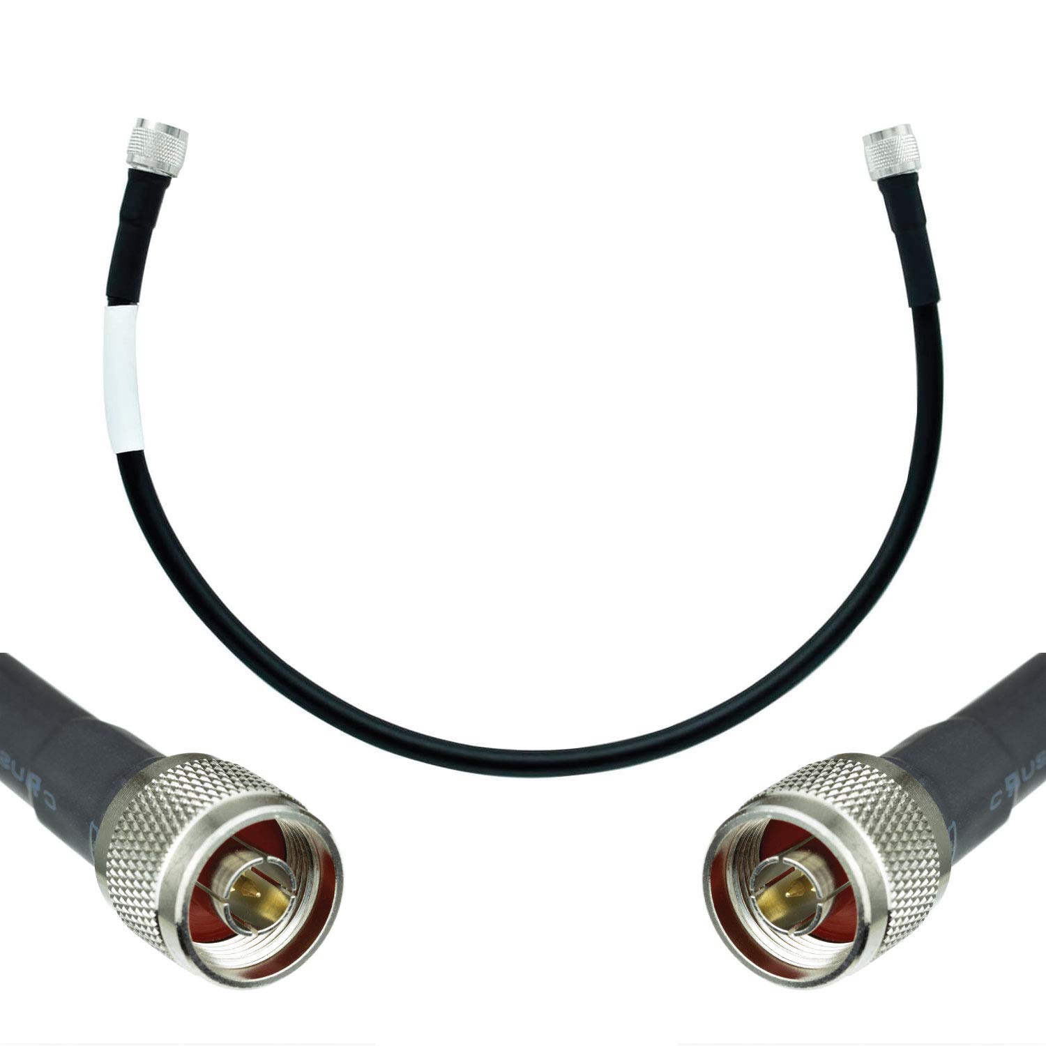 Bolton400 -LMR?400 Equivalent Coaxial Cable 100ft - Heavy Duty Ultra Low Loss Coax Cable 50ohm - N Male to N Male - 100 feet Black - for Home and Commercial Signal Booster Installations