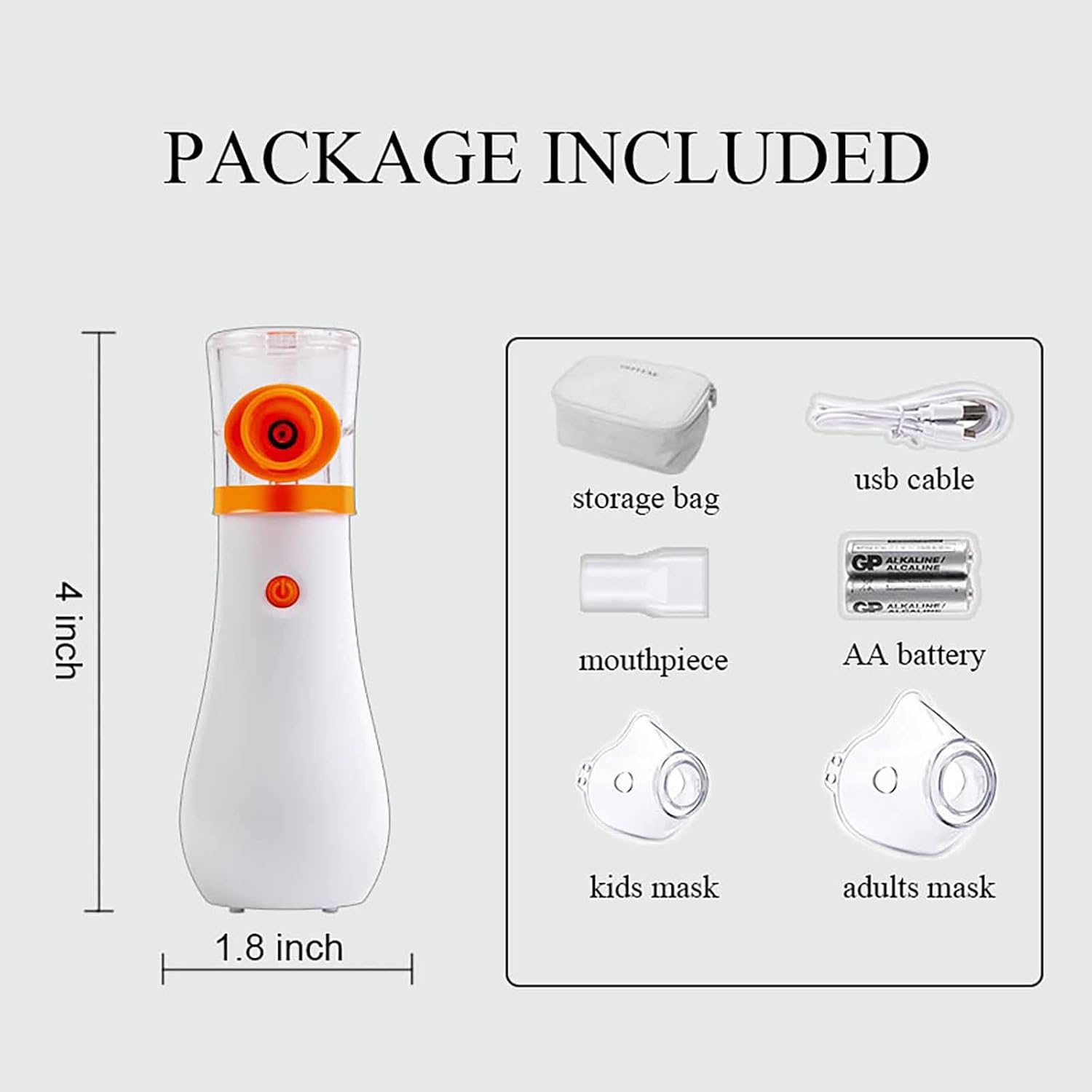 Sweluxe Portable Nebulizer for Kids and Adults, Battery Operated Nebulizer Machine 3 Speed Adjustable Steam Inhaler for Home and Travel Use with Carrying Case