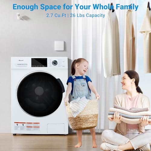 Smad Washer and Dryer Ideal for Home, Apartment, Laundry, Hotel, White