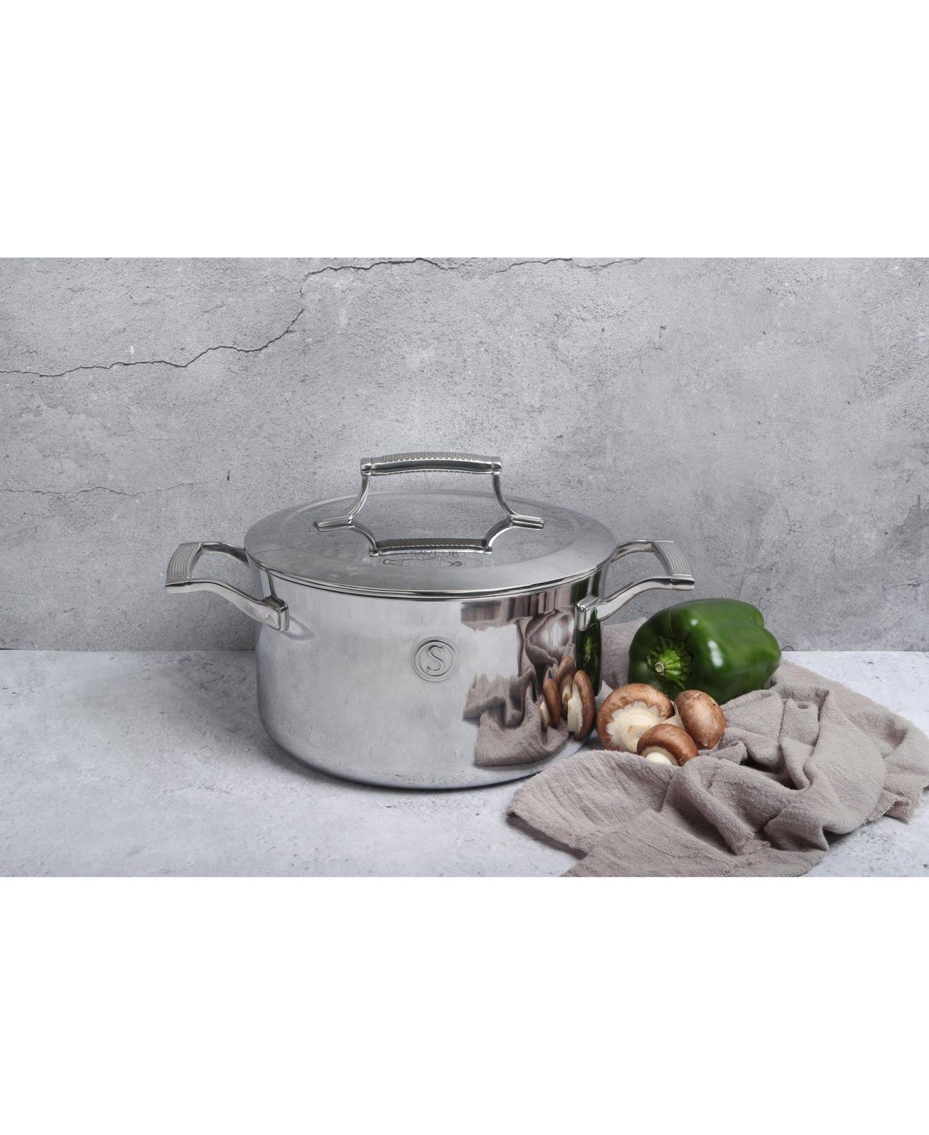 Saveur Selects Voyage Series Tri-Ply Stainless Steel 4-Qt. Casserole Pot