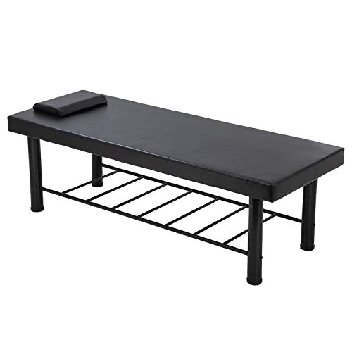 BestMassage Massage Table Stationary Massage Bed 75" Long*30" Wide Spa Bed Heavy Duty Stationary Physical Therapy Bed with 4 inch-Thick Memory Foam for Medical Recovery Professional Massage