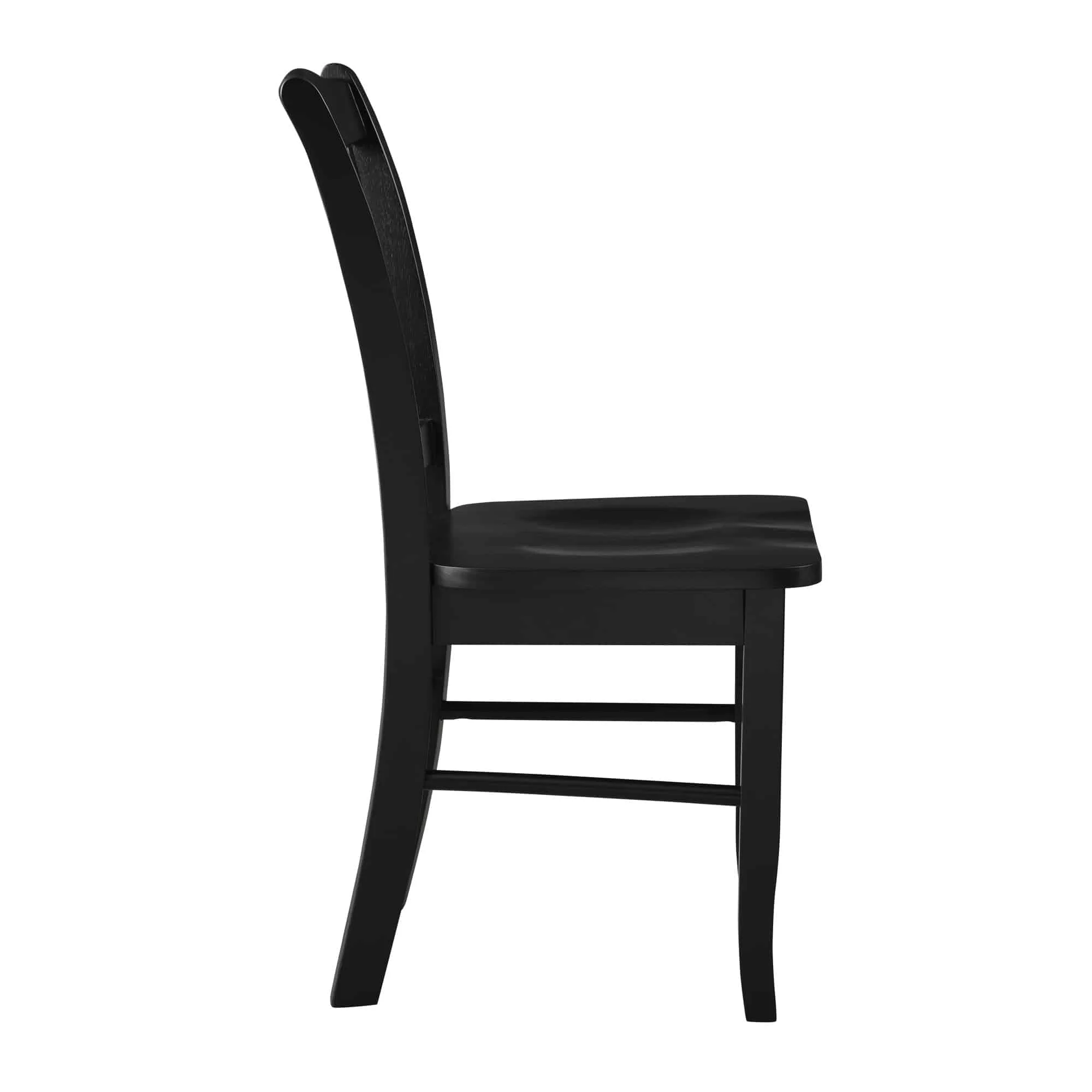 Boraam Shaker Rubberwood Dining Chairs in Black (Set of 2)