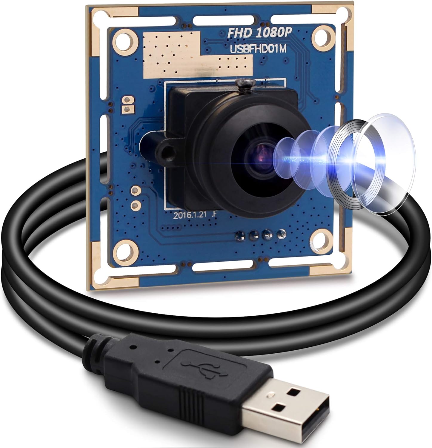 SVPRO Zoom Focus USB Camera Module 2.8-12mm Varifocal Lens 2 Megapixel HD 1080P Mini USB Camera Board CMOS OV2710 Sensor USB with Camera for Android Linux Windows Mac OS