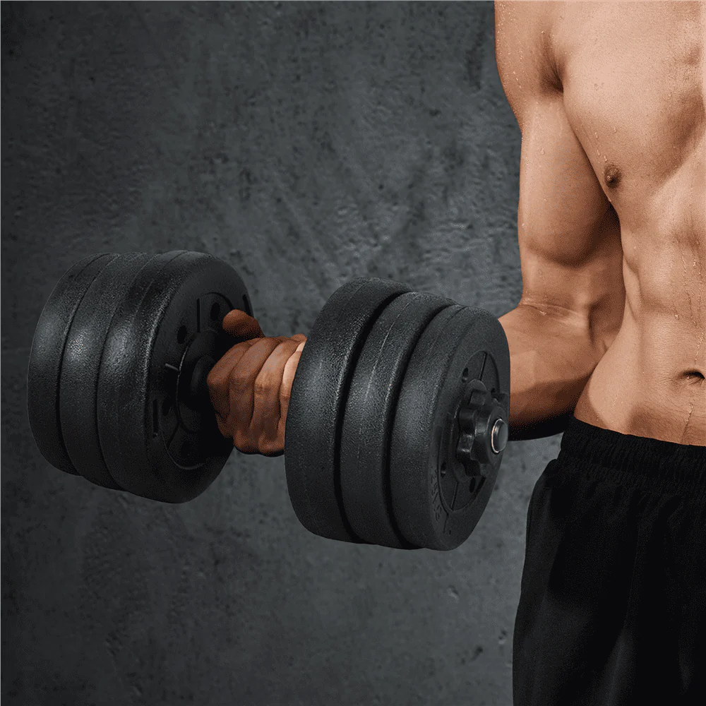 Yaheetech 66LB Adjustable Dumbbell Weight Set Home Training Dumbbell Pair Lifting Black