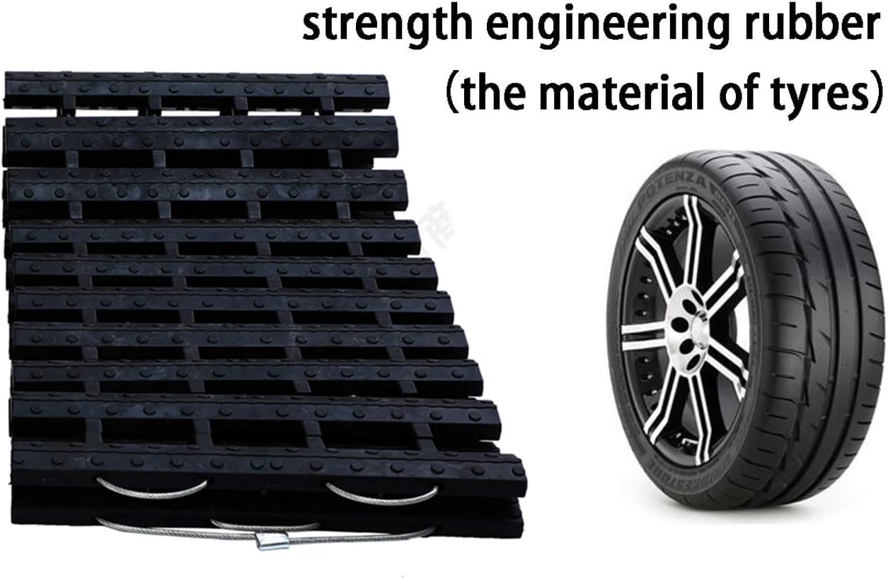 Tire Traction Mat, Portable Emergency Devices for Snow, Ice, Mud, and Sand Used to Car, Truck, Van or Fleet Vehicle (2pcs*27.6in)