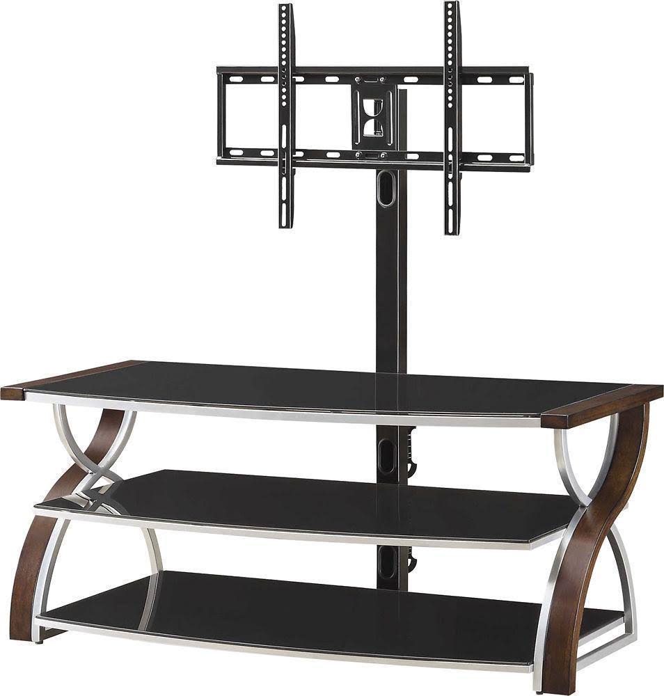 Whalen Furniture 3 in 1 Console for Most Flat Panel TVs Up to 65 Brown
