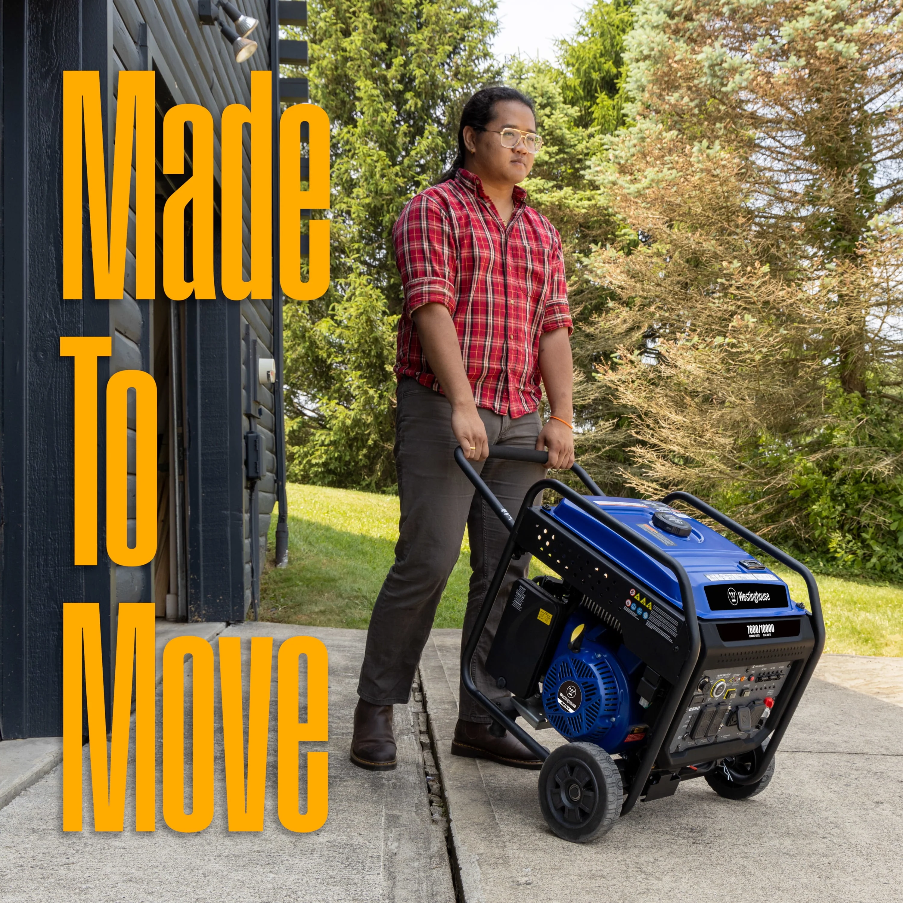Westinghouse 10,000 Peak Watt Portable Inverter Generator, Gas Powered, Remote Start with CO Sensor