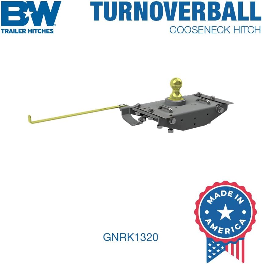 B&W Trailer Hitches Turnoverball Gooseneck Hitch - GNRK1320 - Compatible with 2019-2022 Ram 2500 & 3500 Trucks