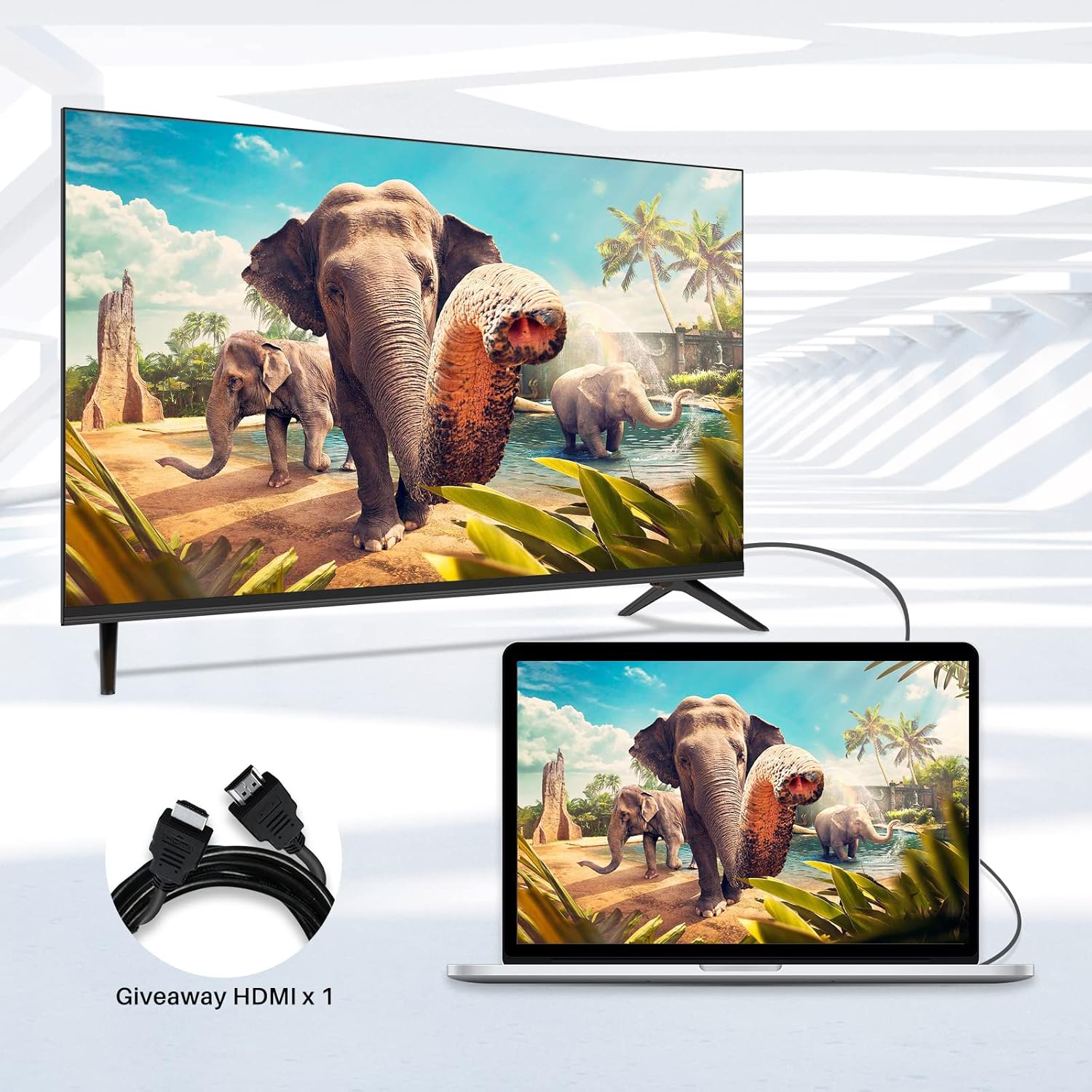 Caixun EC50S1A, 50 inch 4K UHD HDR LED Smart Android TV with Google Assistant (Voice Control), Screen Share, HDMI, USB, Wi-Fi, Bluetooth(2021 Model)