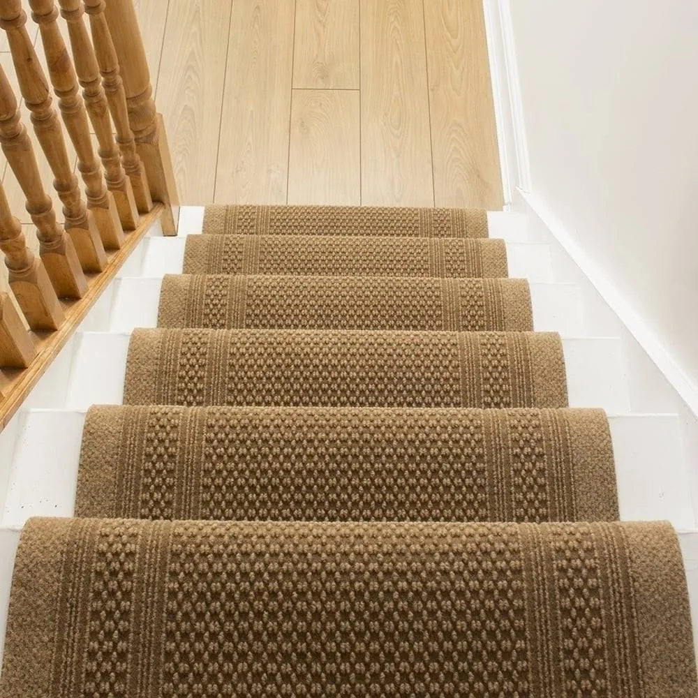 runrug USA Aztec Beige Stair Carpet Runner Length: 34 foot, Widths
