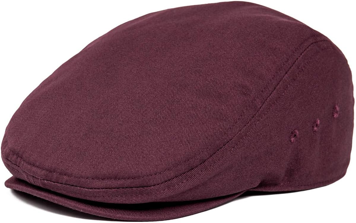 JANGOUL Men Ivy Cap Cotton Twill Newsboy Flat Cap
