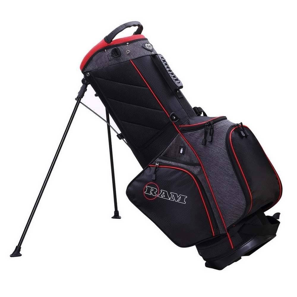 Ram Golf Premium Tour Stand/Carry Bag Black/Red