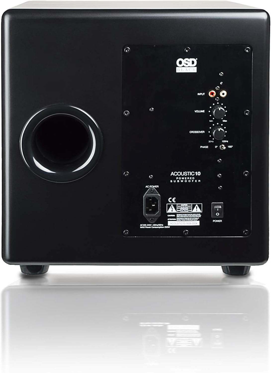 OSD Audio 400W Ported Cylinder Cabinetry Home Theater Subwoofer, Nero Tubebass-10