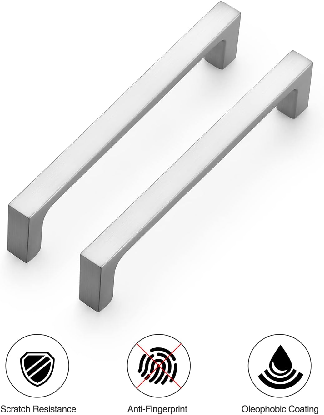Ravinte 30 Pack Solid 5 Inch Kitchen Square Cabinet Handles Brushed Nickel Cabinet Pulls Drawer Pulls Kitchen Cabinet Hardware Kitchen Handles