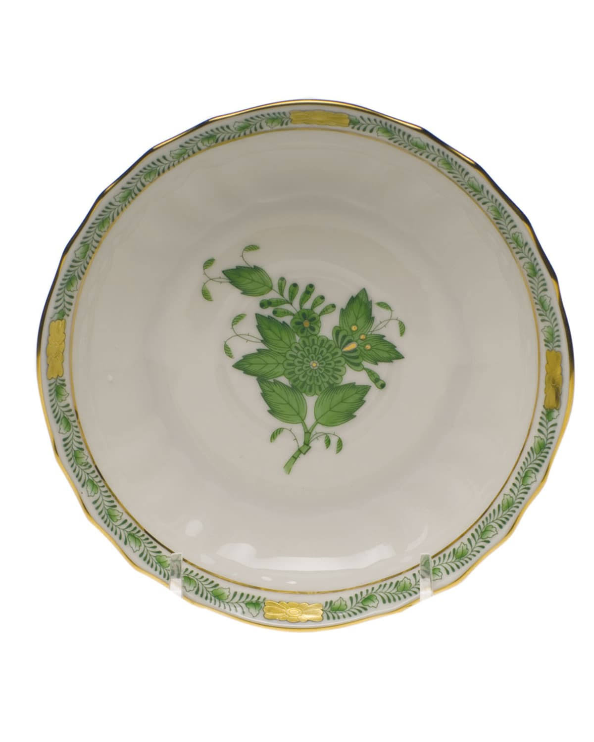 Herend Chinese Bouquet Canton Saucer Green
