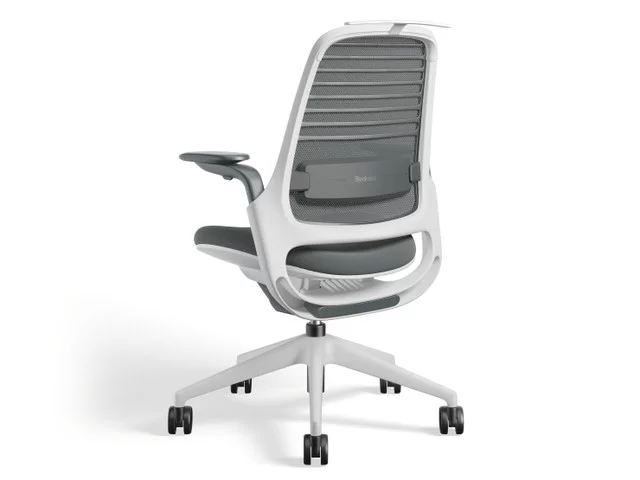 Steelcase Series 1 Office Chair - Black Frame, Lumbar Support, Carpet Casters
