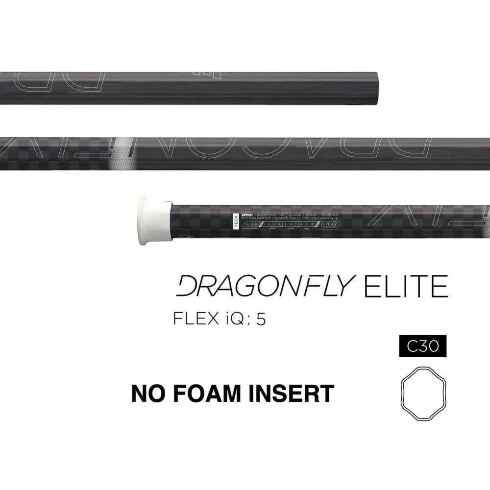 Epoch Dragonfly Elite Attack Lacrosse Shaft in Black iQ5 (C30) No Foam