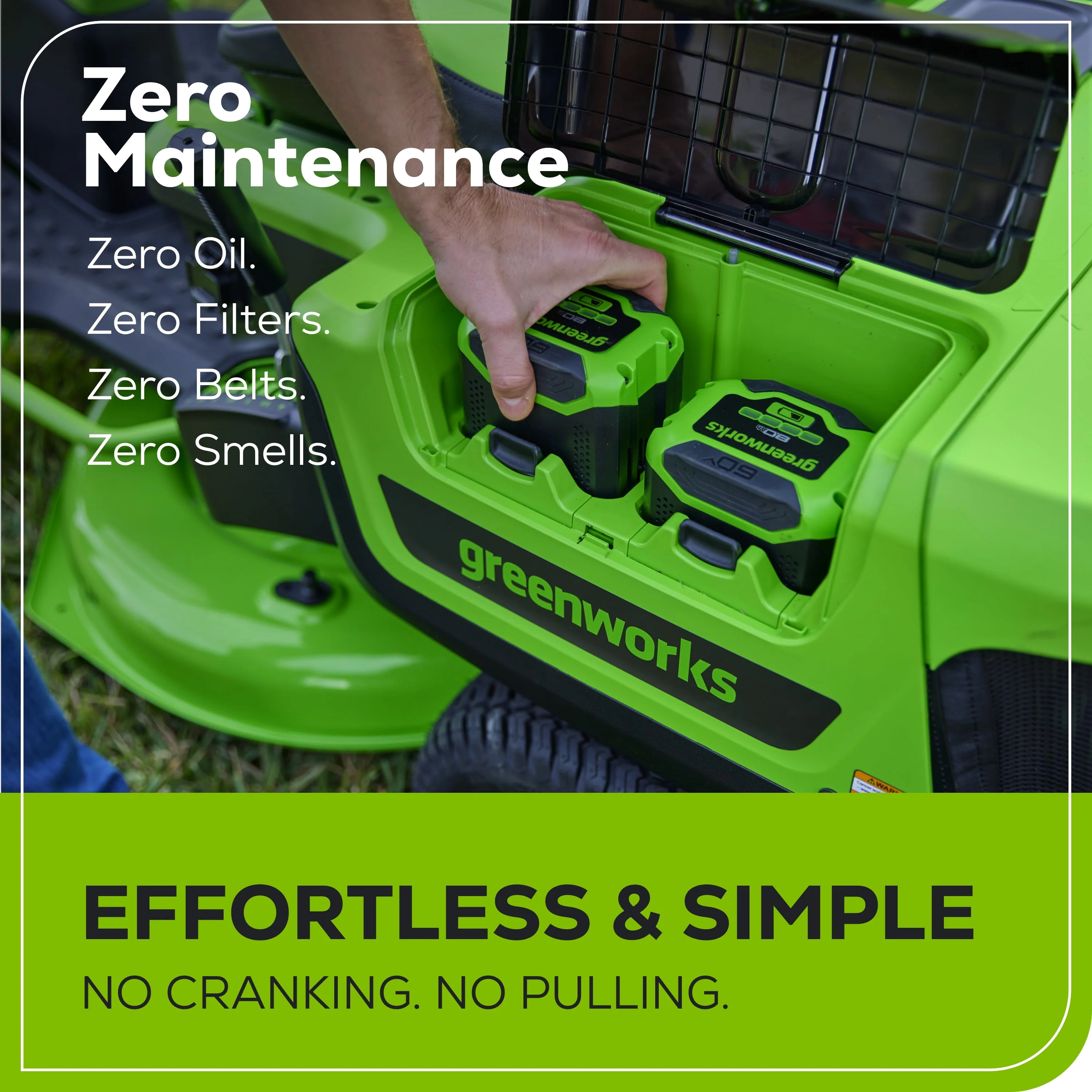 Greenworks 60V 30” CrossoverZ Zero Turn Riding Lawn Mower with (3) 8.0 Ah, (1) 4.0 Ah Batteries & 600-Watt Charger 7422702