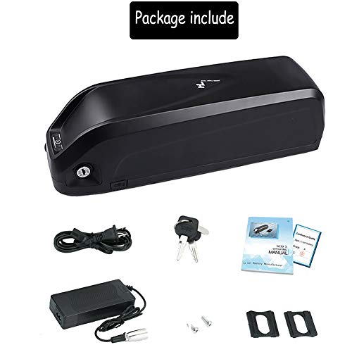 Yasco 48v/52v/36v 13Ah/17.5Ah/20Ah Ebike Battery for 500w/750w/1000w/1200w/1500w Adult Electric Bike Conversion Kit Removable Large Capacity Lithium Battery