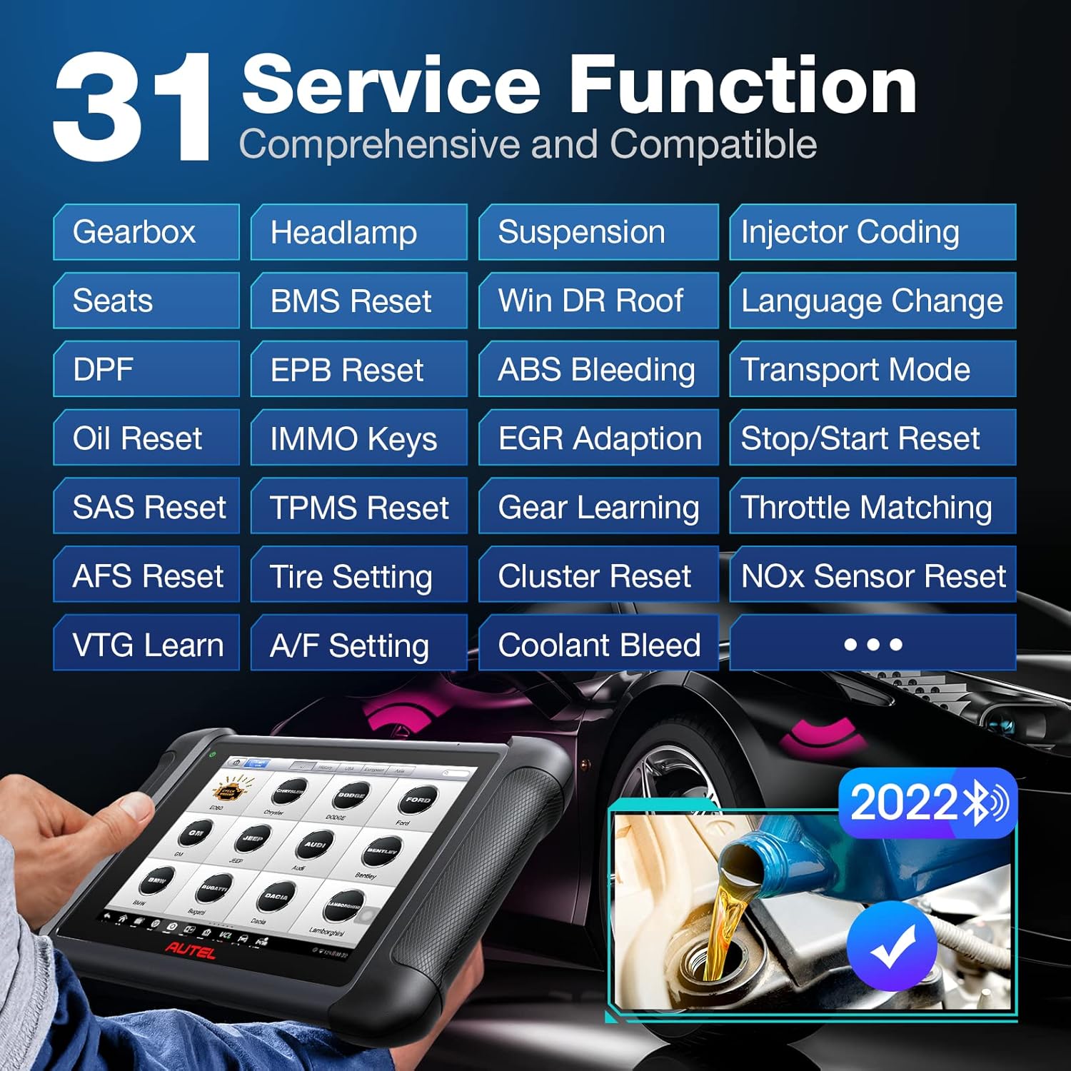 Autel Maxisys MS906S Auto Scanner, 2022 Top Car Scan Tool, Updated of MS906 Bi-Directional Scanner with Bluetooth ECU Coding, 31 Service Functions, All System Diagnostic as MS906BT/MS908/MK908