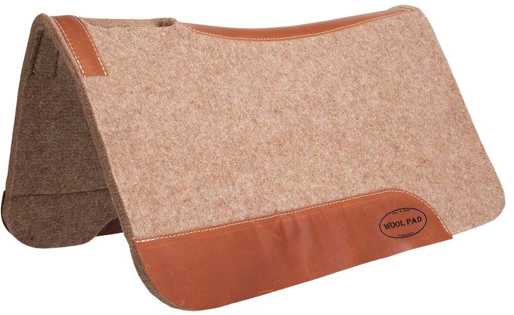 Mustang Tan Wool Contoured Pad 1in