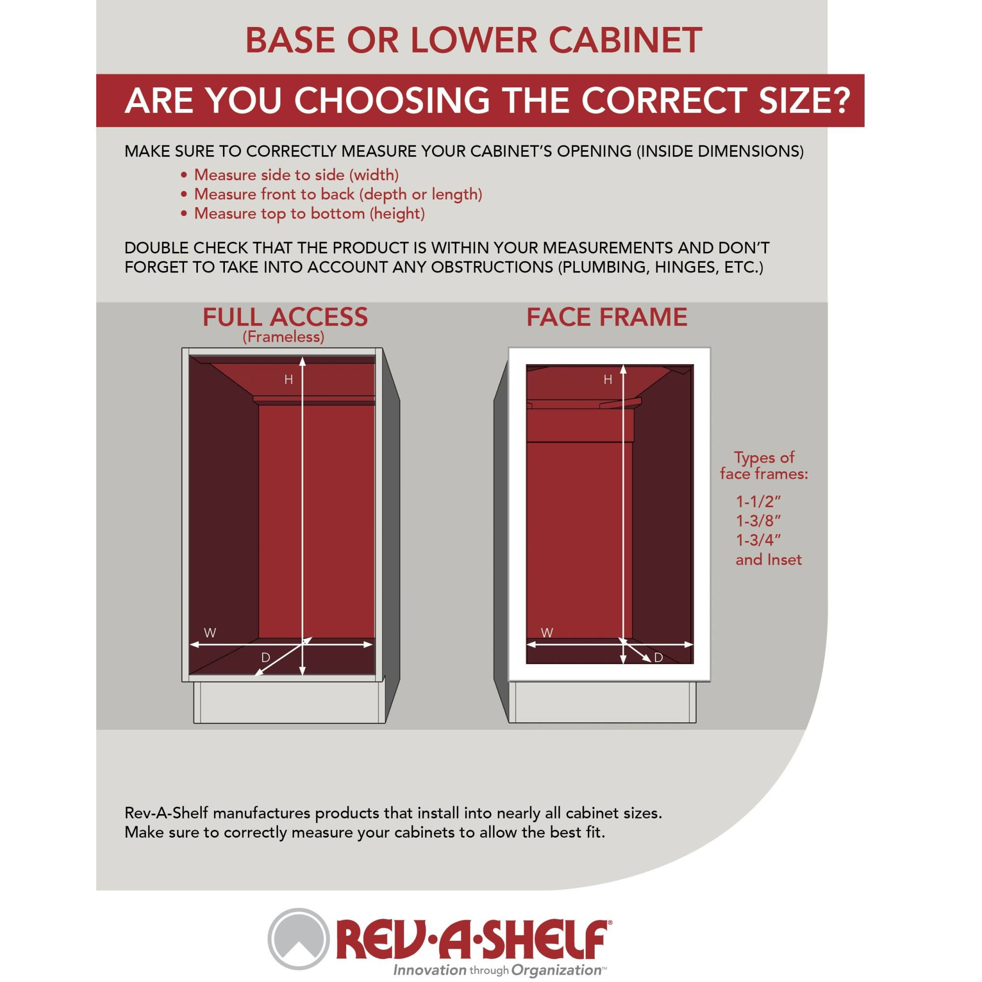 Rev-A-Shelf - 447-BCBBSC-8C - 8x22 Tray Divider, Foil u0026 Wrap Organizer Soft-Close