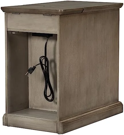HBBOOMLIFE End Table with Charging Station  End Tables Living Room with USB Ports and Outlets  Bedside Table with  Drawers for Bedroom Living Room Navy - Curated Treasures Market