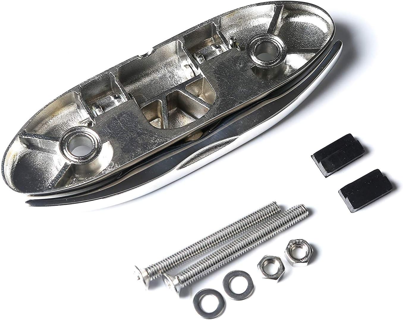MX 4-1/2" Folding Cleat,316 Stainless Steel Boat Dock Flip Up Cleat with Fastener Pack of 4 Pack of 2