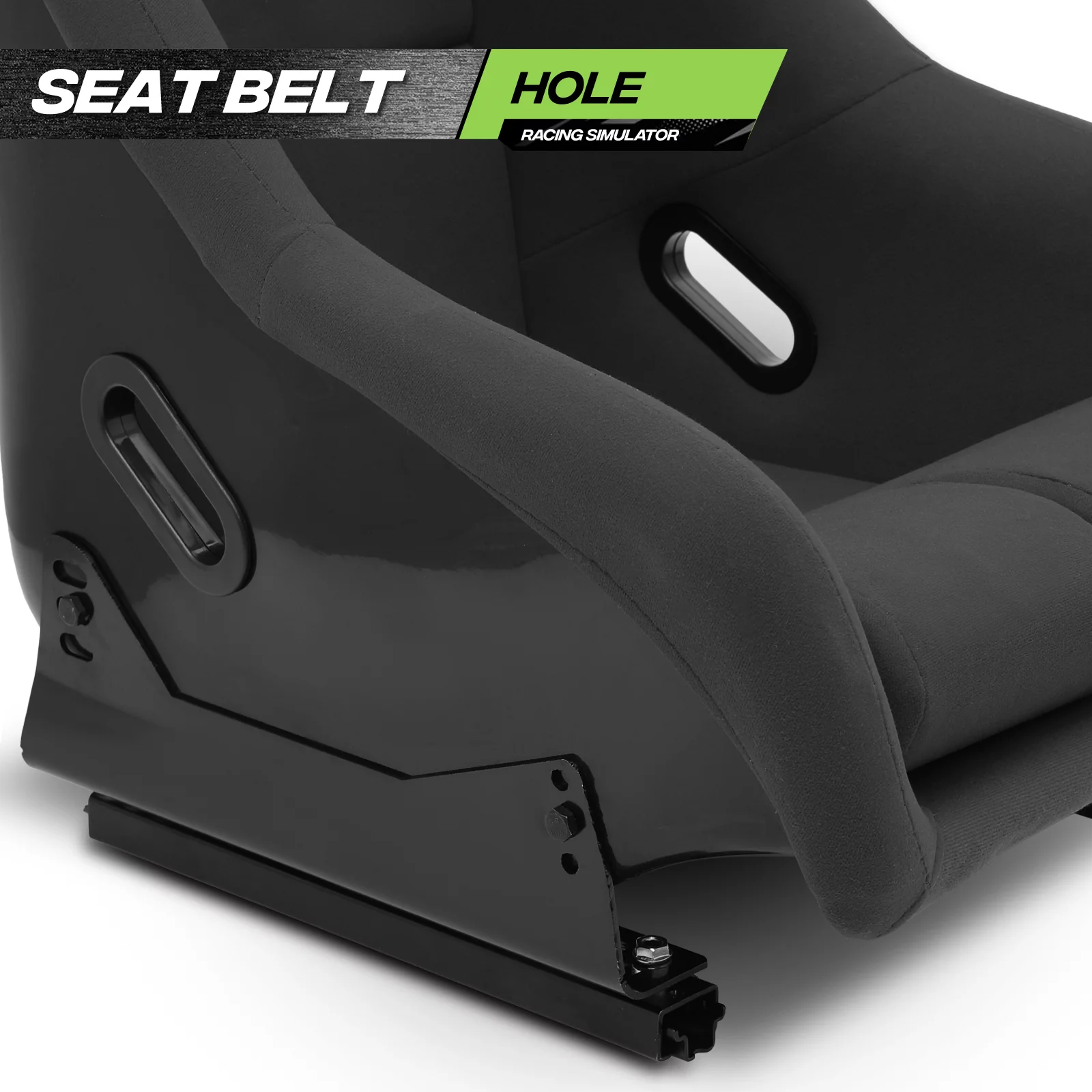 Magshion Racing Bucket Seat, Racing Simulator Game Seat with Adjustable Slide & Angle, Racing Seat for Racing Simulator Cockpit Wheel Stand, Black