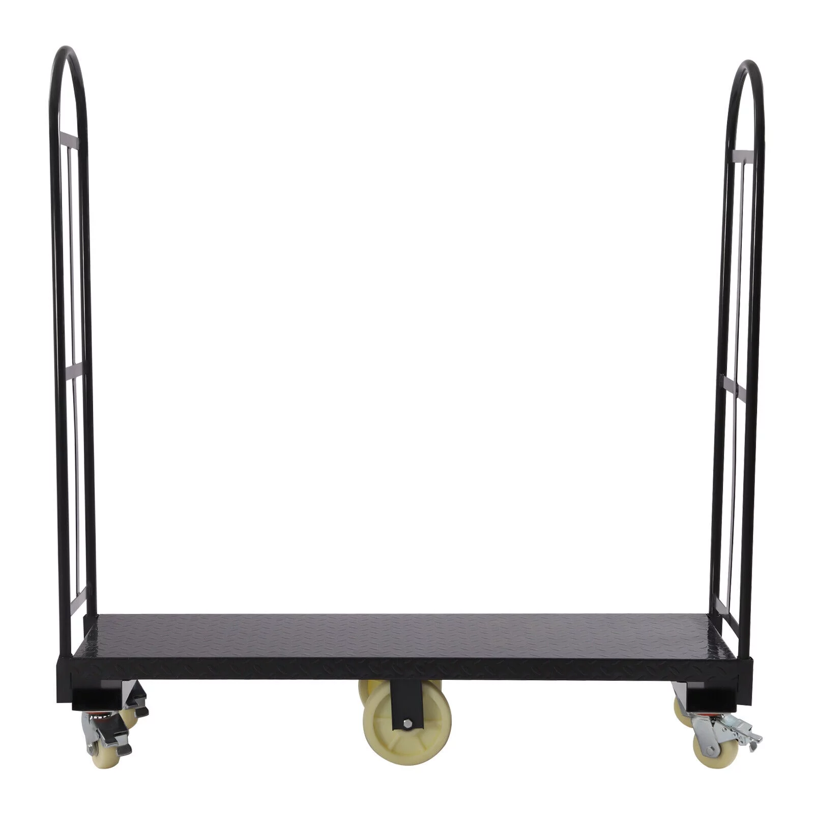 Miumaeov Steel U-Boat Cart 65"x16" Platform Hand Truck with Wheels 2000lb Capacity Equipment Cart for Warehouses Storage Rooms Transportation Facilities
