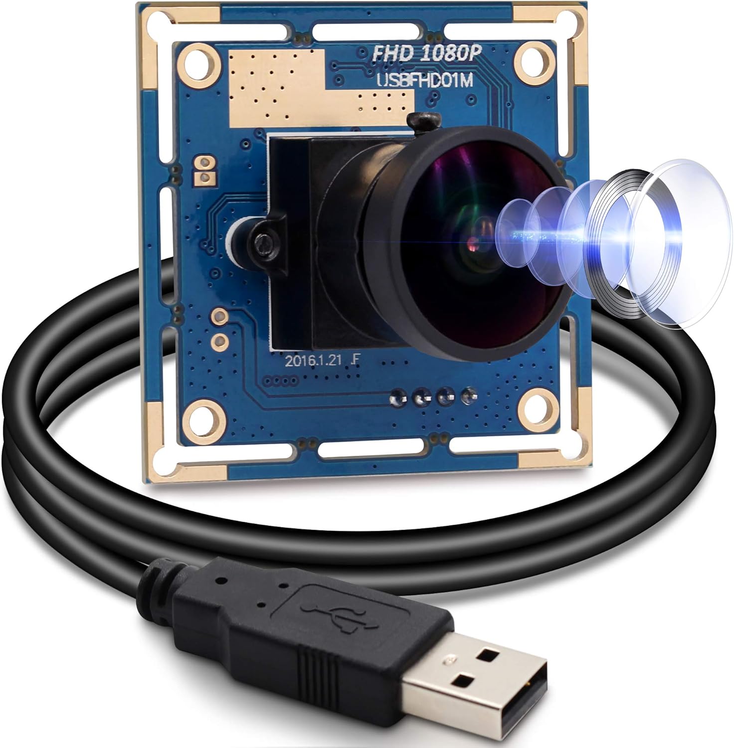 SVPRO Zoom Focus USB Camera Module 2.8-12mm Varifocal Lens 2 Megapixel HD 1080P Mini USB Camera Board CMOS OV2710 Sensor USB with Camera for Android Linux Windows Mac OS
