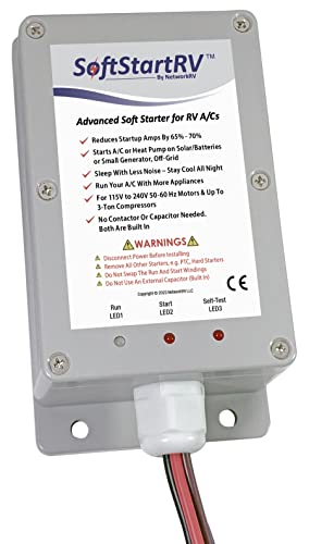 SoftStartRV Soft Start for RV Air Conditioner, RV AC Soft Start Kit for Air Conditioner, Easy Start Even with a Small Generator, 100% Waterproof, Trailer Camper, Motorhome HVAC -NetworkRV