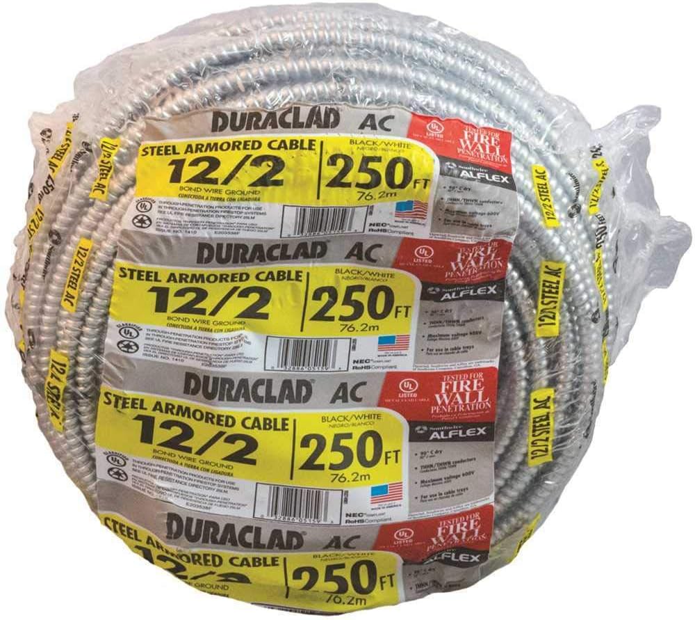 Southwire 55274901 Type AC Armored Cable, 12 AWG
