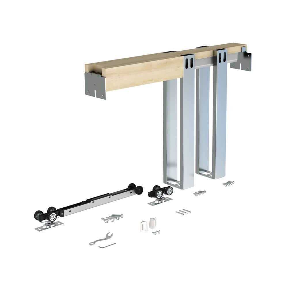 CALHOME Soft Close and Open 24 in. to 36 in. x 80 in. Aluminum Upright Universal Pocket Door Frame for 2 in. x 4 in. Stud Wal - Shop Hardware Tools Online Store
