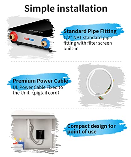Electric Tankless Water Heater on Demand Point of Use Water Heater M1