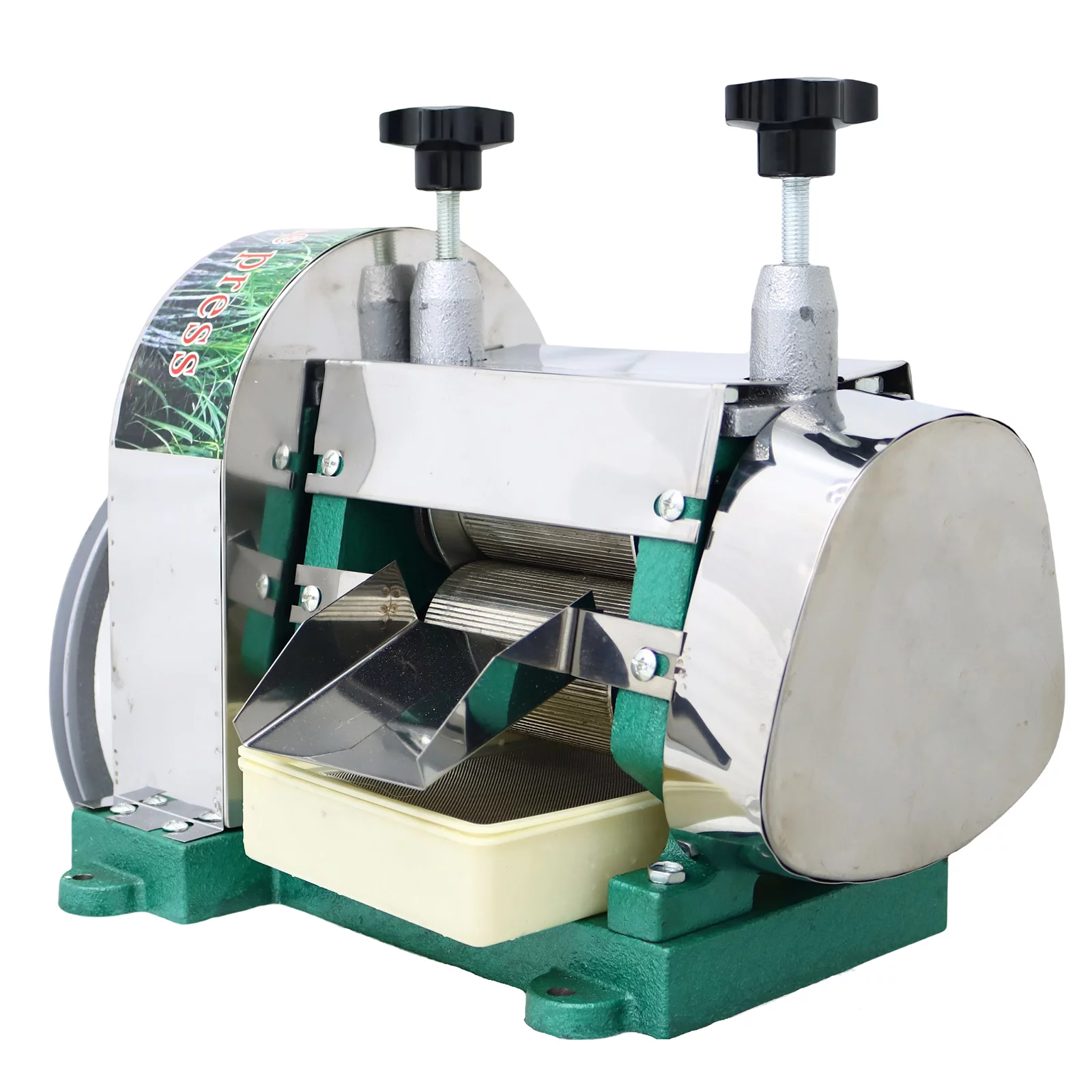 INTSUPERMAI Commercial Manual Sugar Cane Ginger Sweet Sorghum Masticating Juicer Press Two Knives