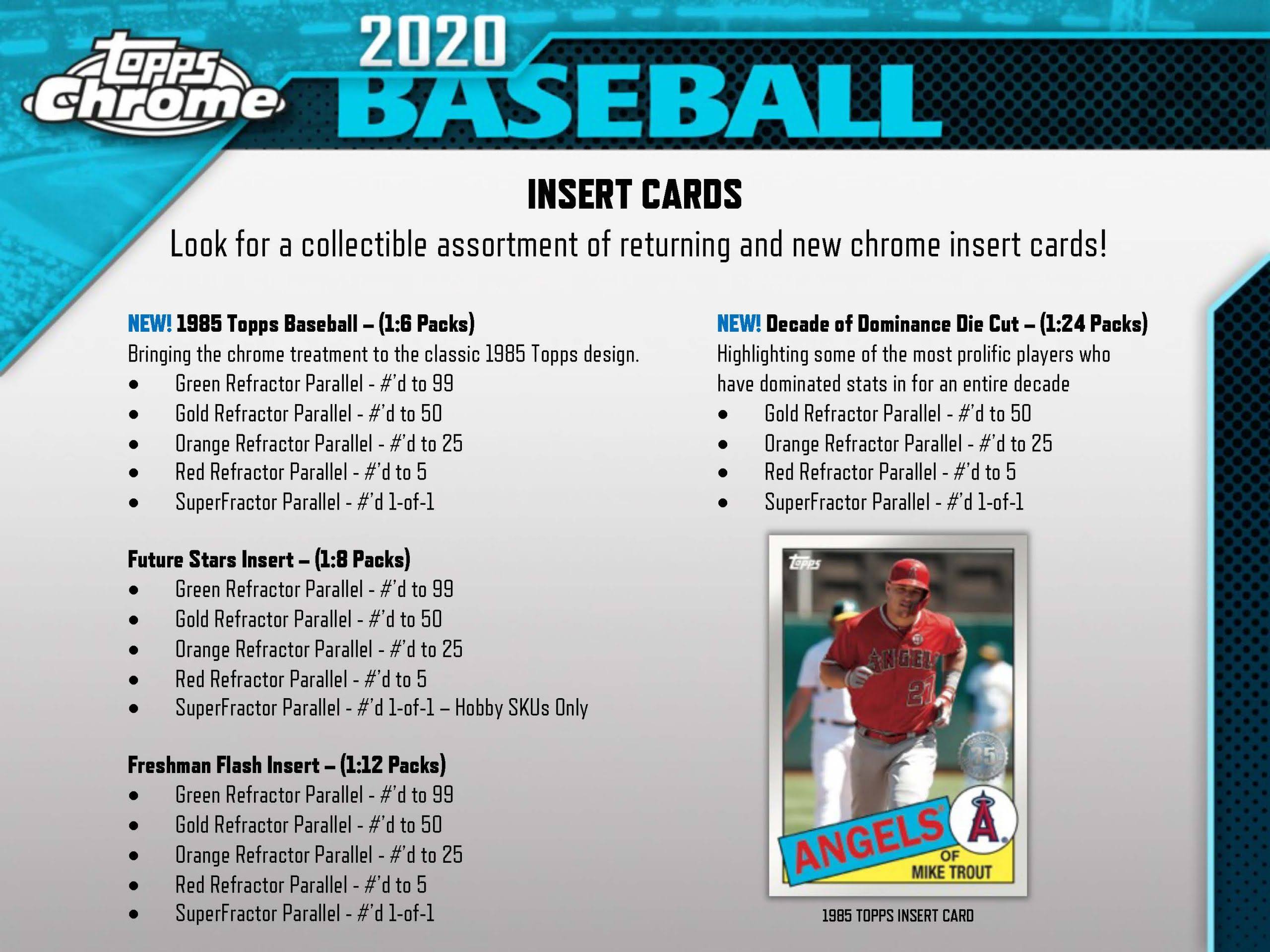2020 Topps Chrome Baseball Jumbo Box
