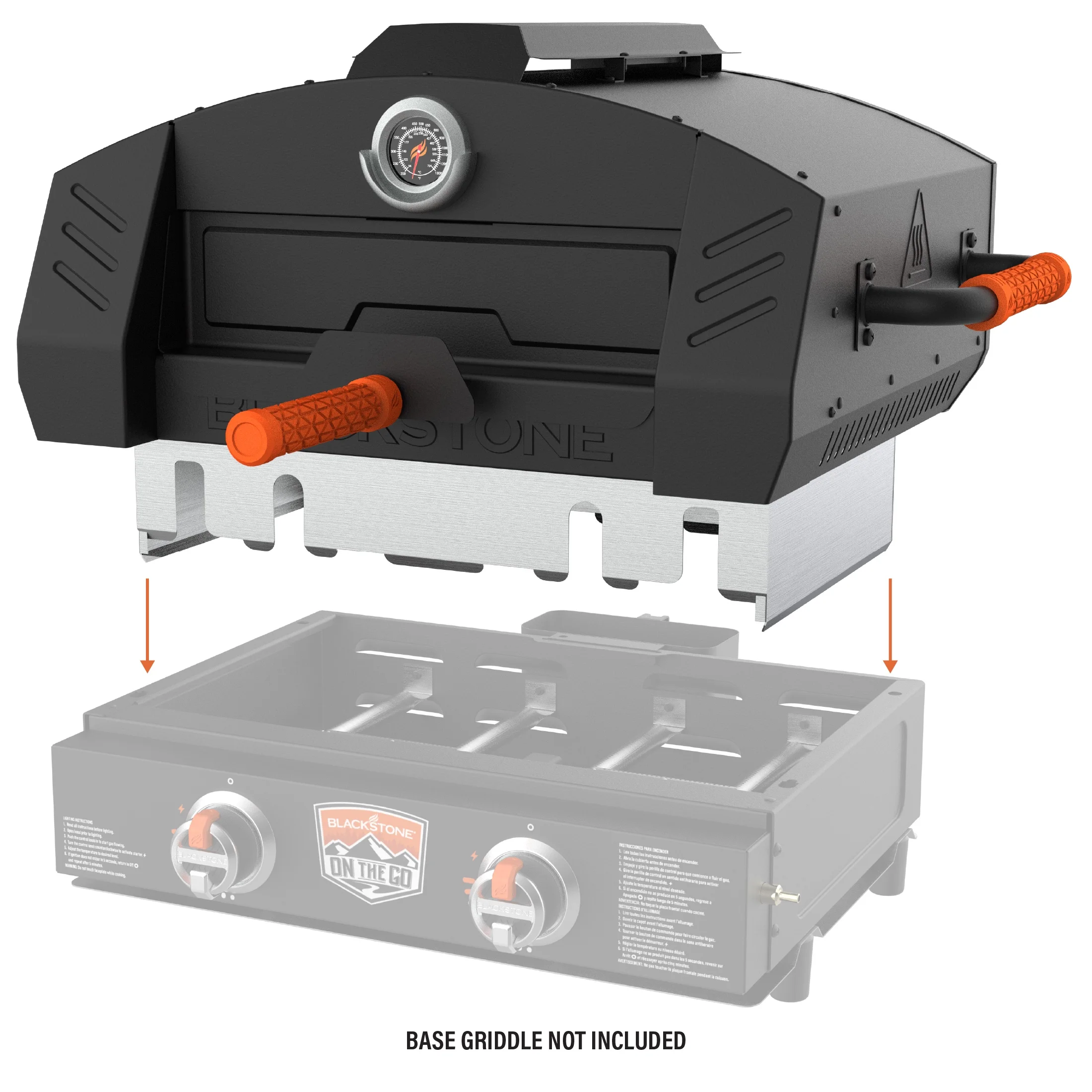 Blackstone 22 On-the-Go Pizza Oven Conversion Kit with 15 Cordierite Stone