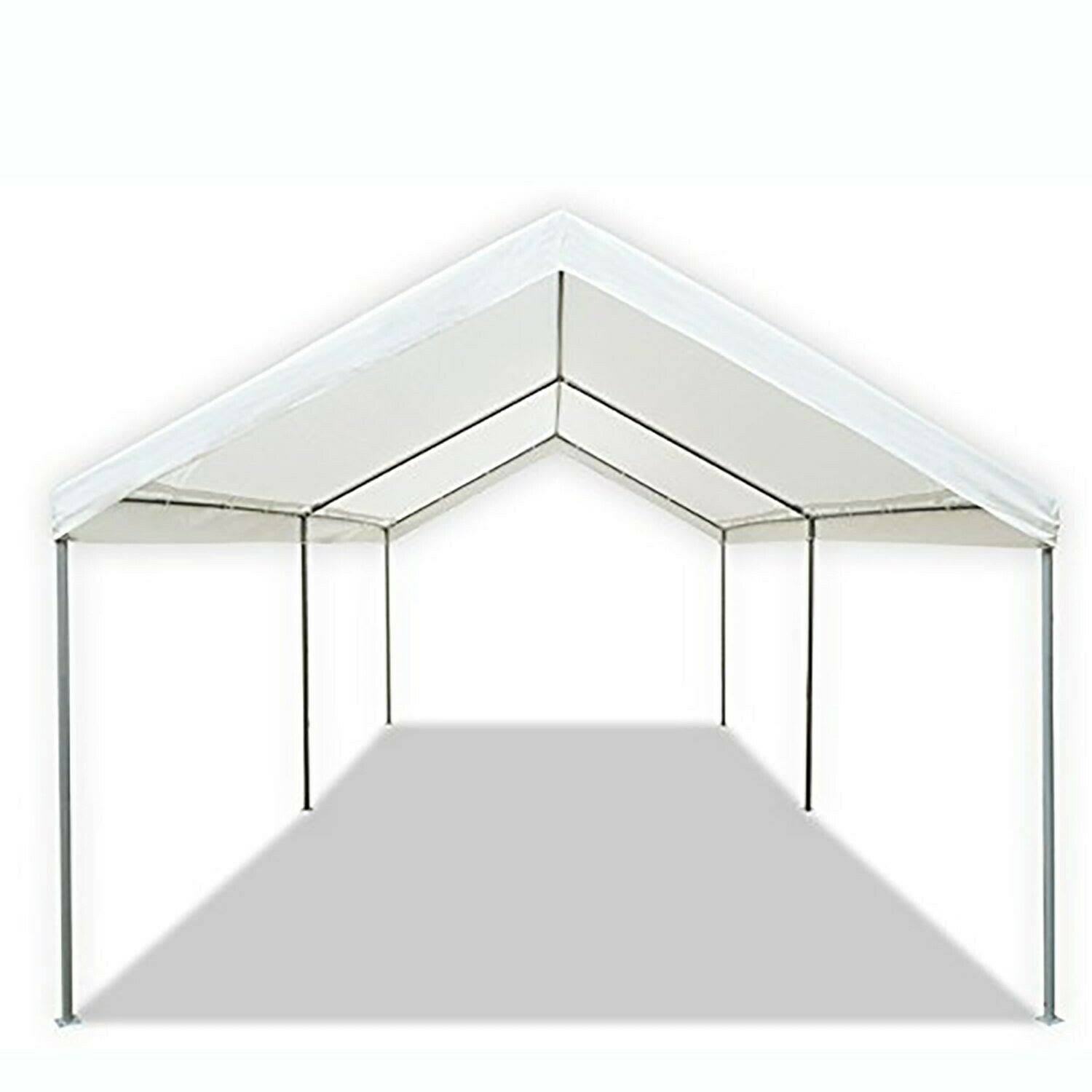10x20 ft. Heavyduty Canopy Tent Steel Carport Garage Car Shelter Portable White