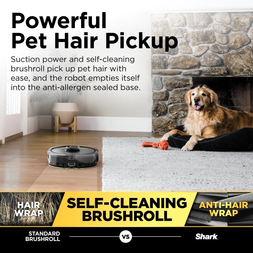 Shark AV752 ION Robot Vacuum, Tri-Brush System, Wifi Connected, 120 Min Runtime, Works with Alexa, Multi Surface Cleaning, White