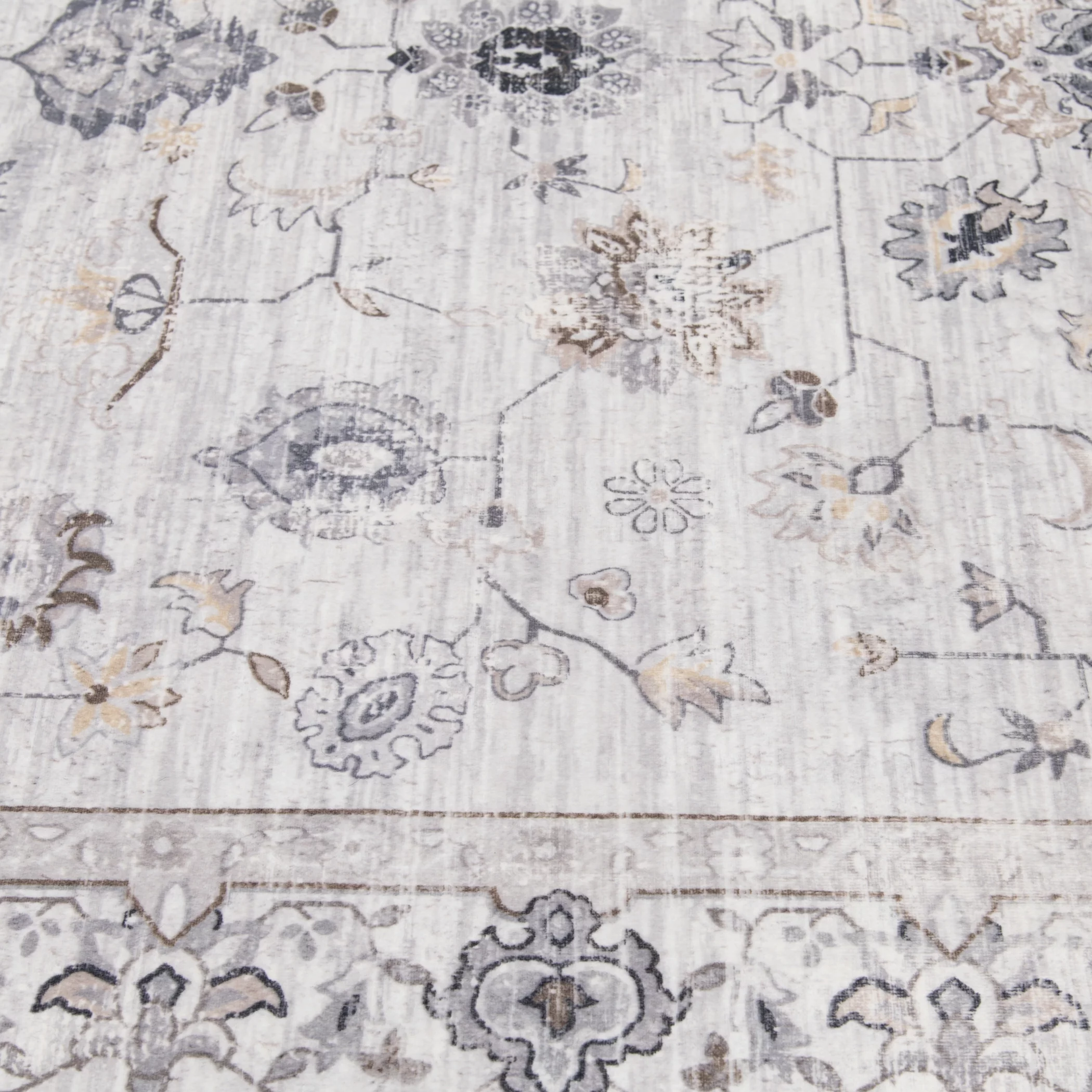 Better Homes & Gardens Persian Blooms Ivory Faux Fur Indoor Area Rug,  8'x10'