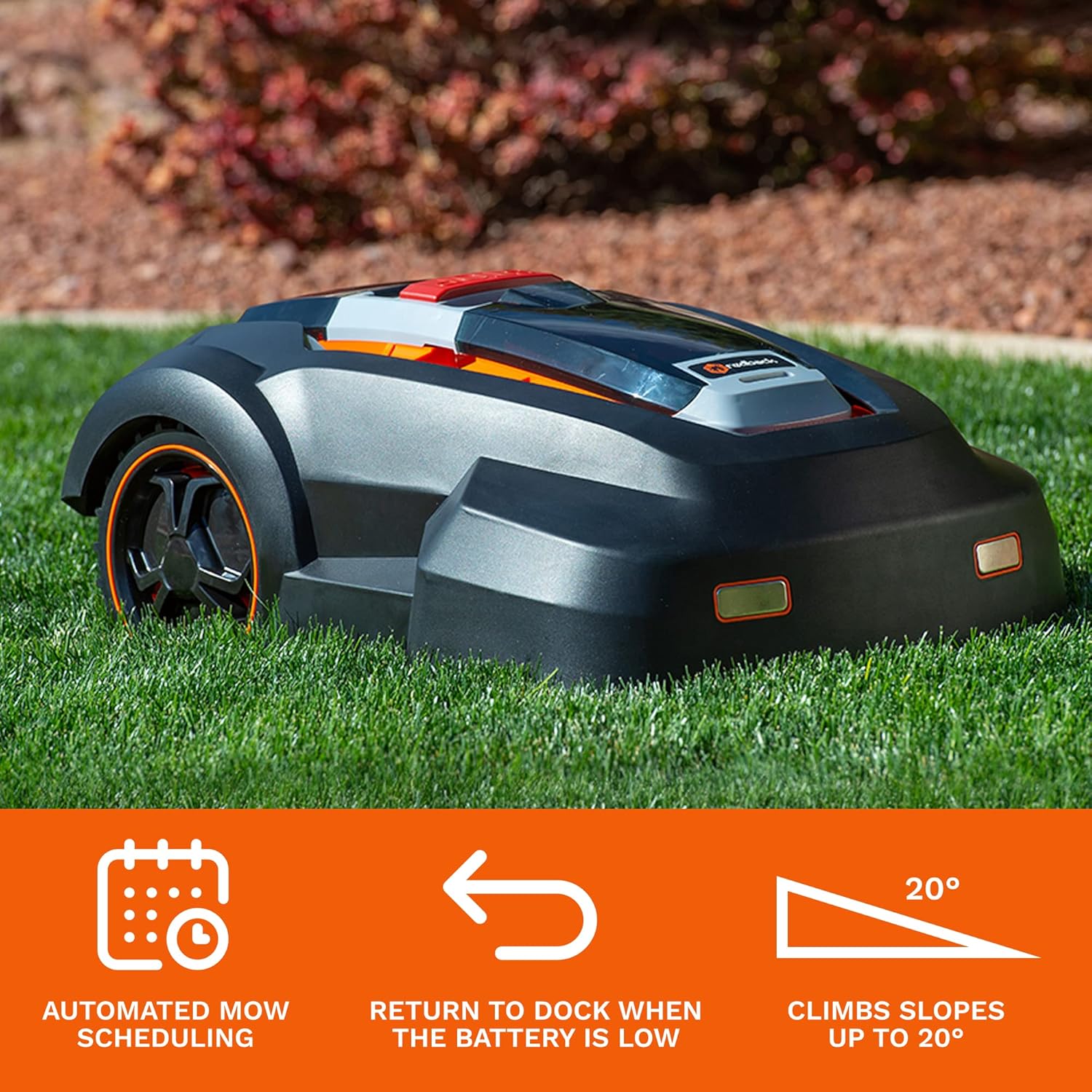 MowRo Robot Lawn Mower RM24, Electric Mower with 9.5-inch Cutting Width, Automatic Lawn Mower with Brushless Motor, Lawn Care Equipment for Gardening, Includes a Lawn Mower Kit