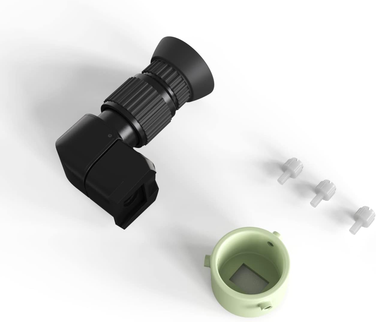 Right Angle Viewfinder with Adapter for Polar Scope, Built-in Diopter and 360&deg;Rotating with 1X - 2X Magnification for A Comfortable View When Doing Polar Alignment