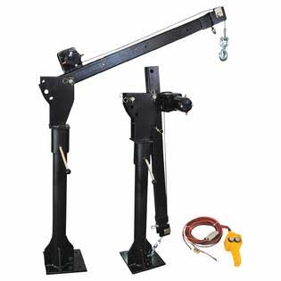 Cargomaster Electric Truck Crane - 1100-Lb. Capacity, 12 Volt Winch