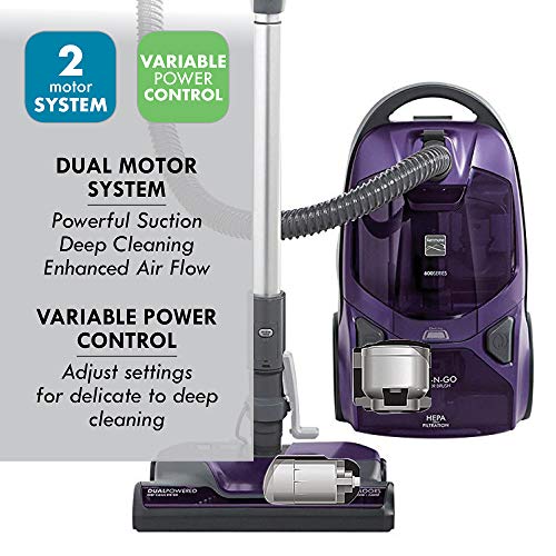 Kenmore 81614 Pet Friendly Lightweight Bagged Canister Vacuum with Pet PowerMate