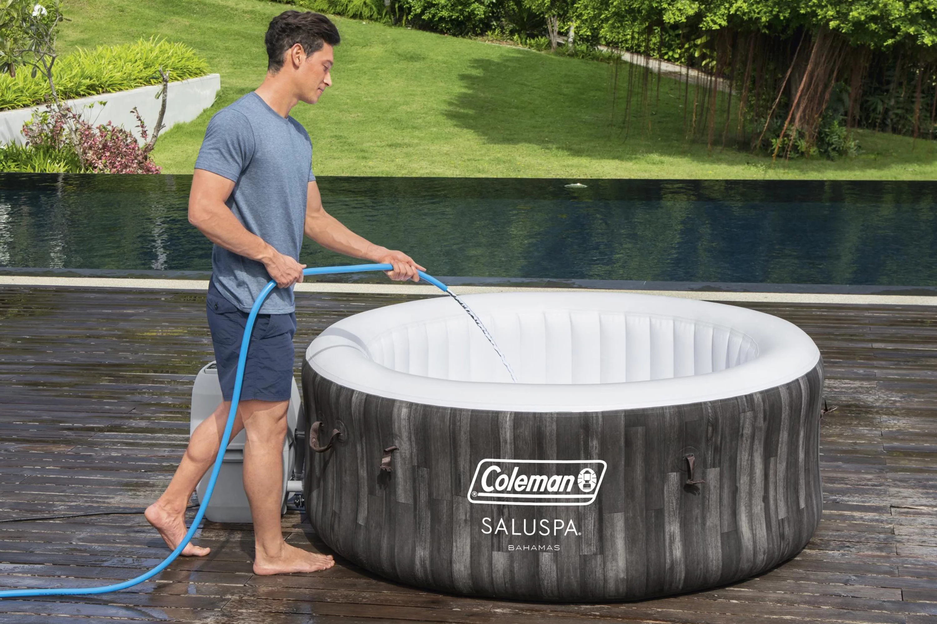 Coleman 71 x 26 Bahamas AirJet Spa Outdoor Inflatable Hot Tub
