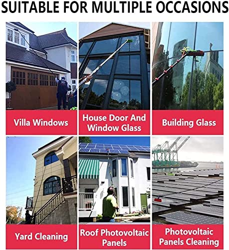 Window Cleaning Telescopic Pole, 3m-10m Water Fed Extendable Brush Suitable for Cleaner Conservatory Roof Photovoltaic Panel Cleaning