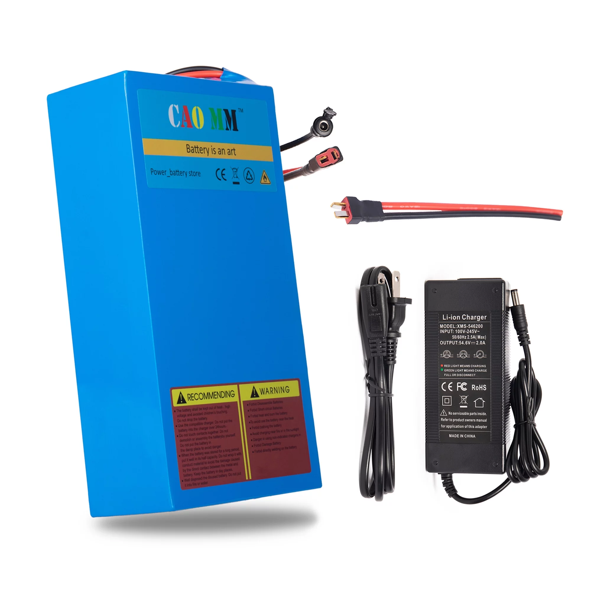 Ebike Battery 48V 8Ah Lithium Battery 30A BMS with Charger 48V Battery for 750W Electric Bike Motorcycle